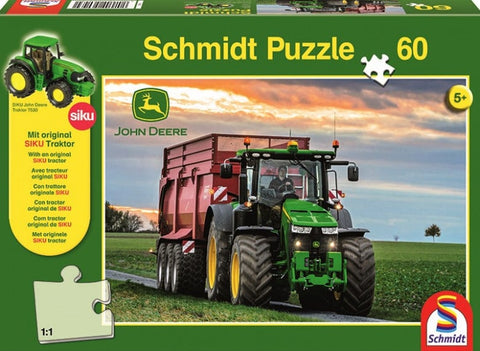 John Deere 8370R Puzzle. 60 Pieces & Siku Tractor