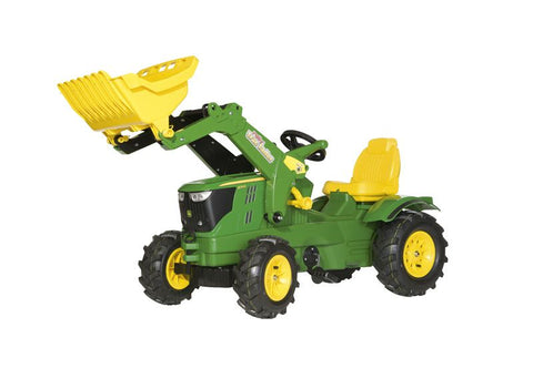 John Deere 6210R Tractor with Loader and Pneumatic Wheels