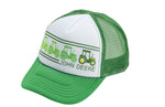 John Deere kids white, green mesh back cap
